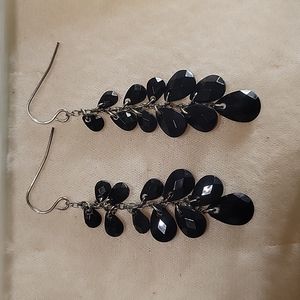 Black Waterfall Earrings